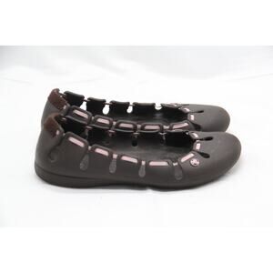 Crocs Slip On Ballerina Ballet Shoes Women’s Size 7 Brown Pink Slip On